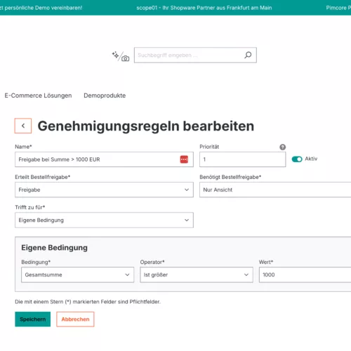 Shopware B2B Components Freigabe